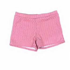 Pink Textured Swim Shorts